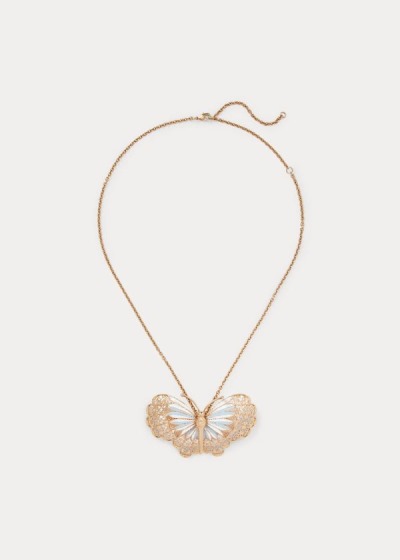 Women's Ralph Lauren Butterfly Brooch Necklace | 051238UIC